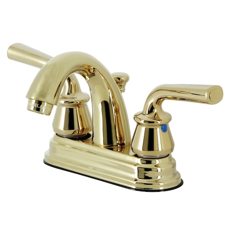 Kingston Brass 4" Centerset Bathroom Faucet with Pop-Up Drain, Polished Brass KB5612RXL